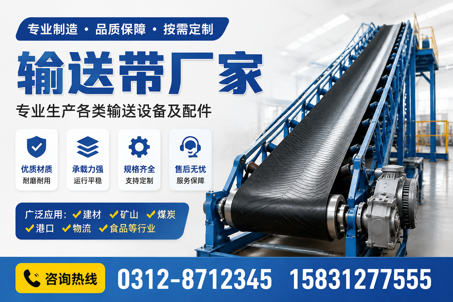 输送带厂家选型对比：不同类型的优缺点